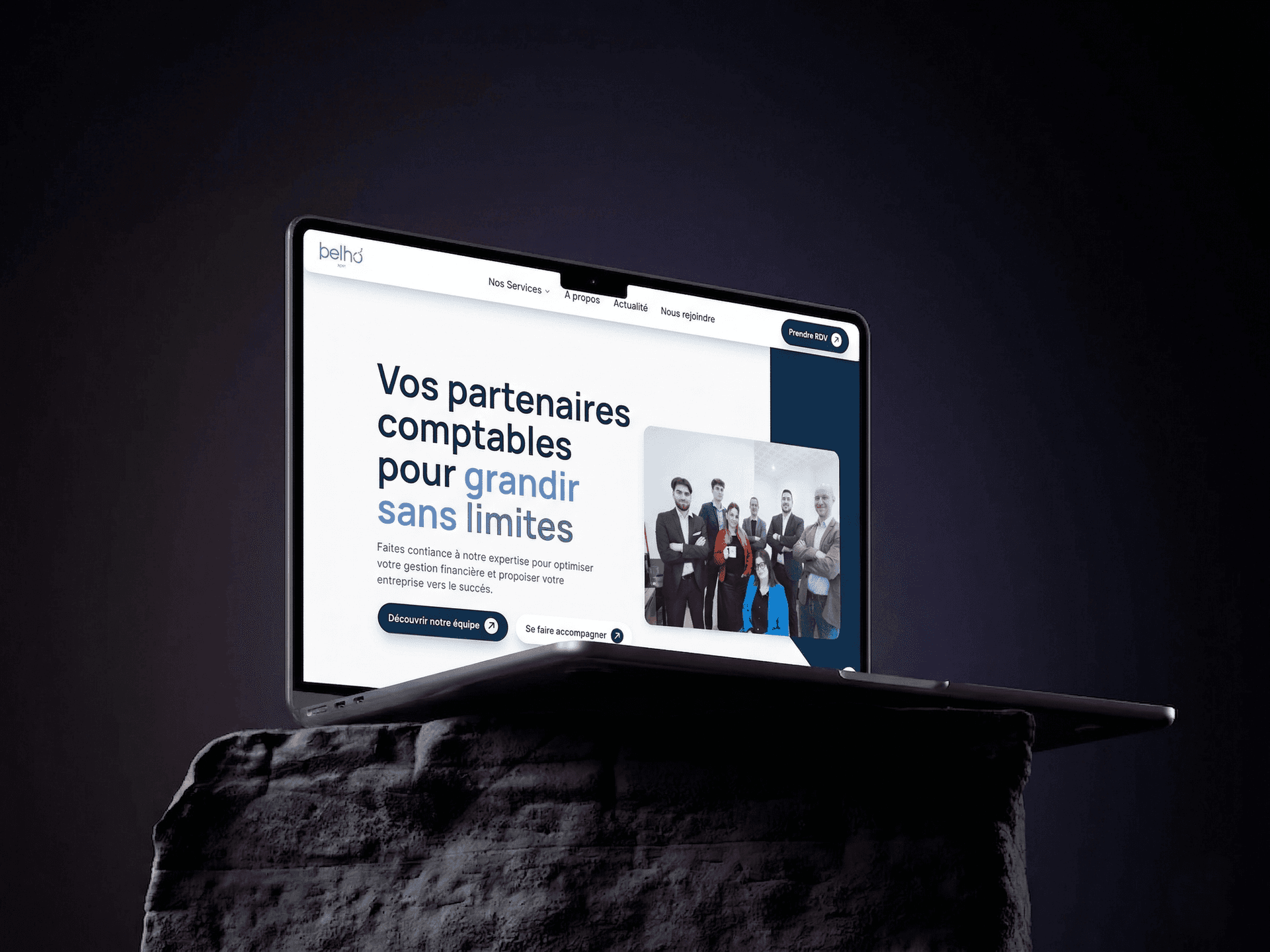 Belho Xper - Mockup Site Web