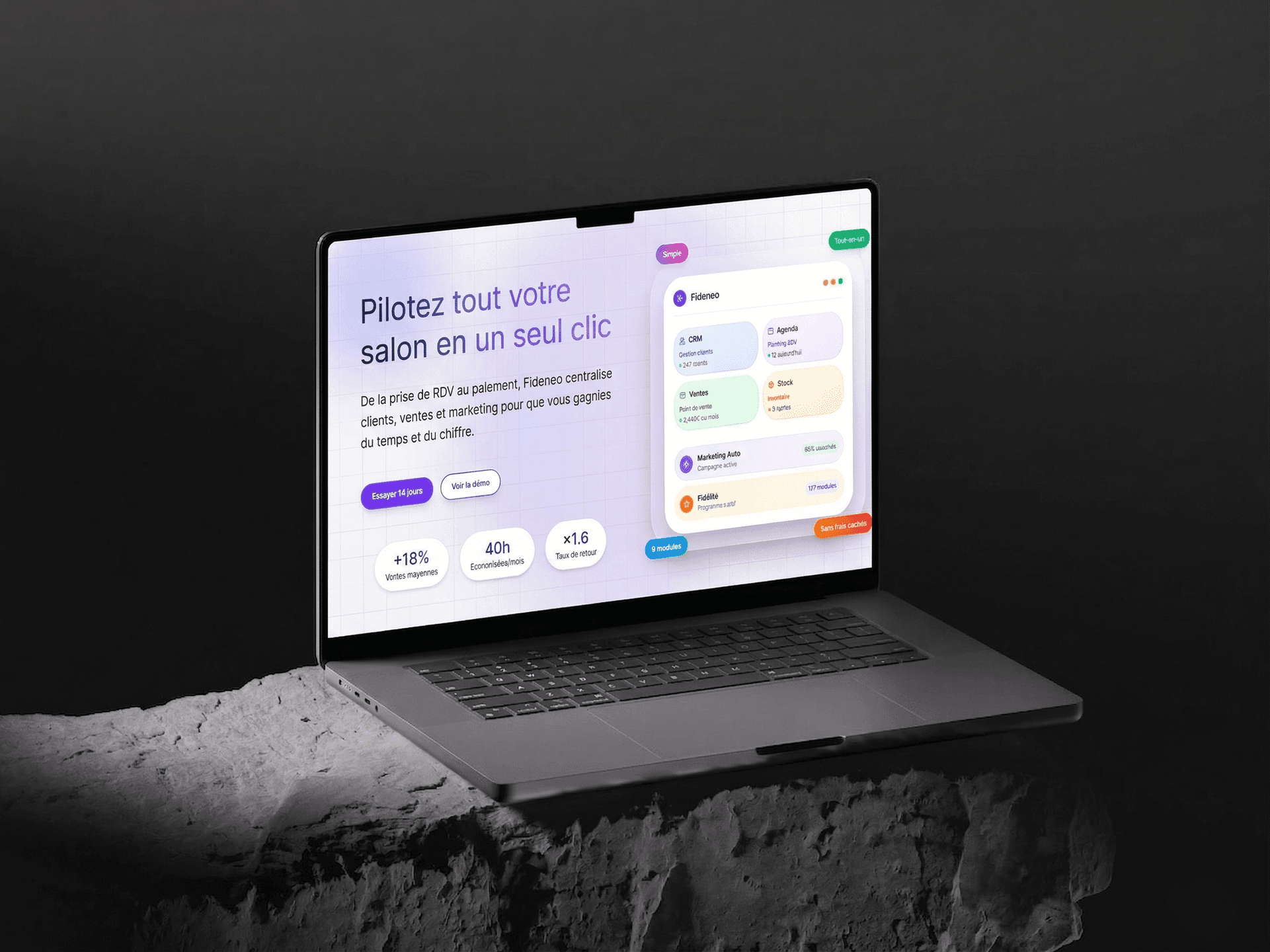Fideneo - Mockup Site Web