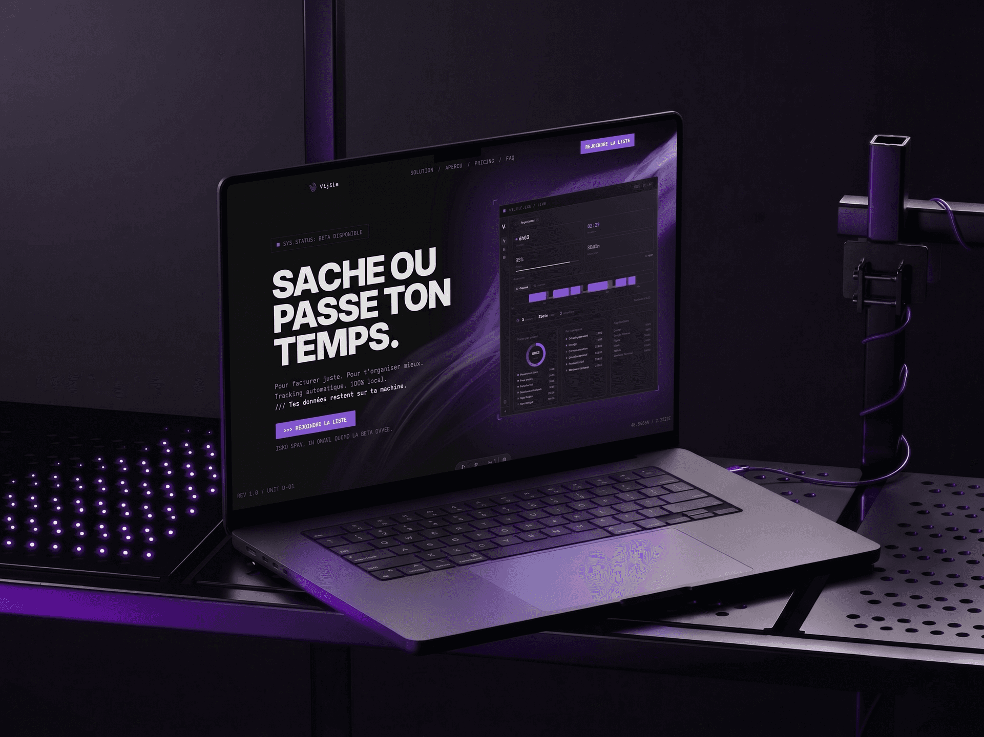 Vijile - Mockup Application Desktop