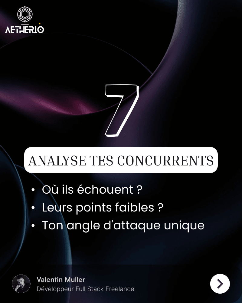 Analyse tes vrais concurrents