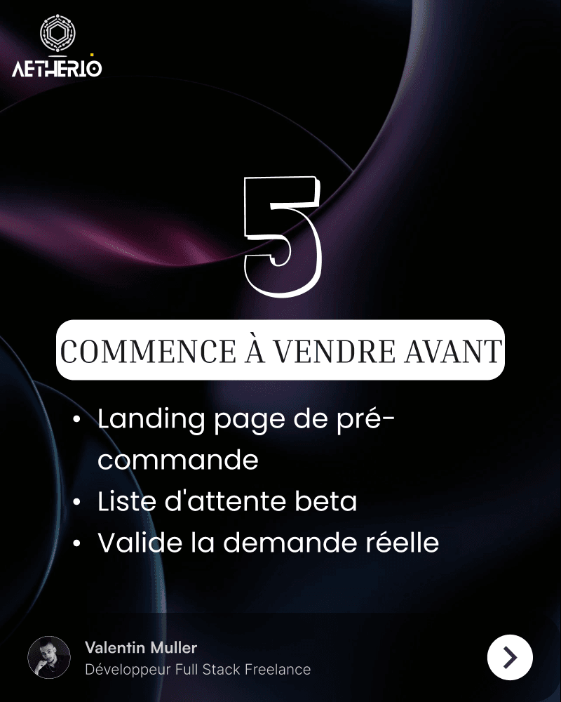 Commence à vendre avant
