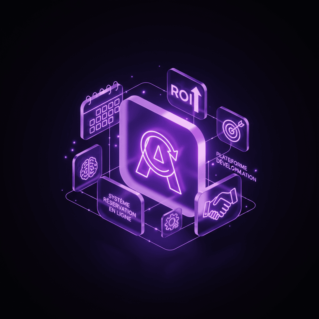 Interface d'une application de réservation en ligne pour services