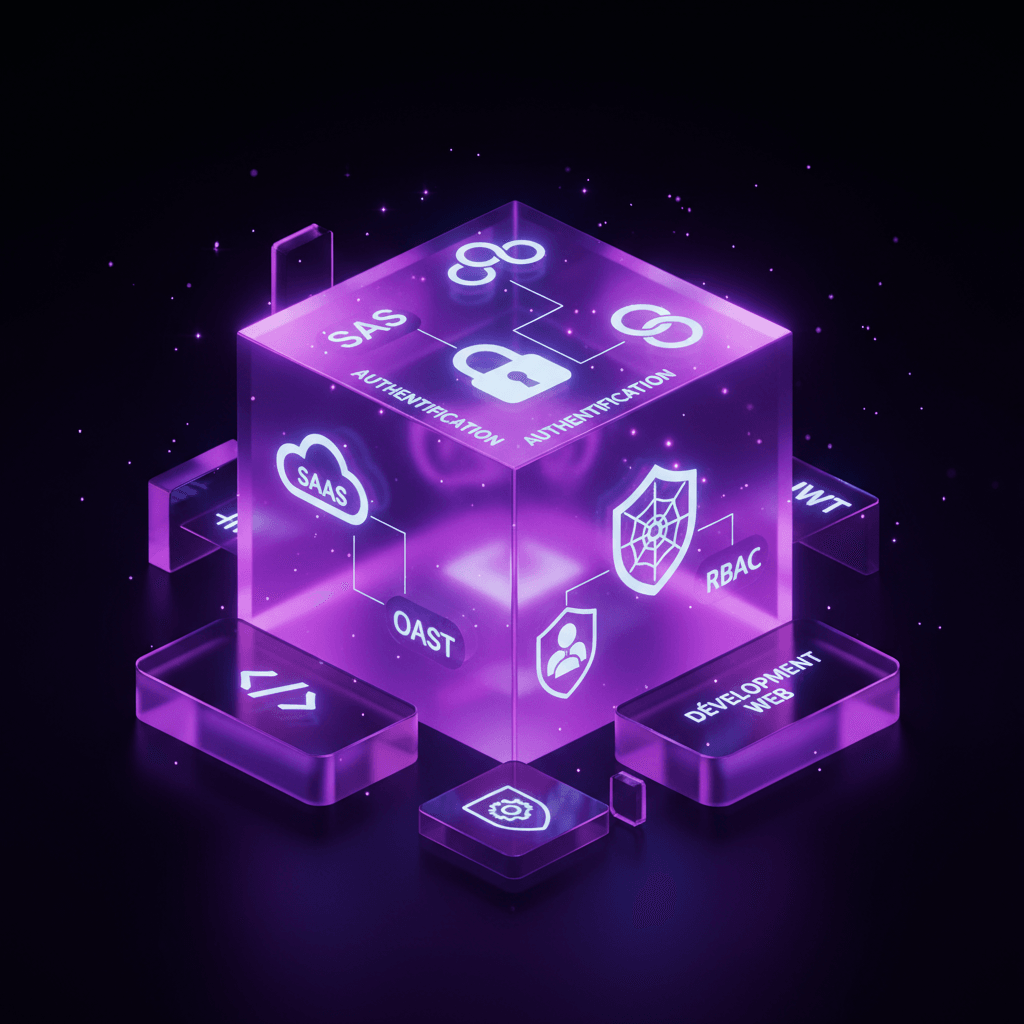 Illustration des différents concepts d'authentification : SSO, OAuth, RBAC