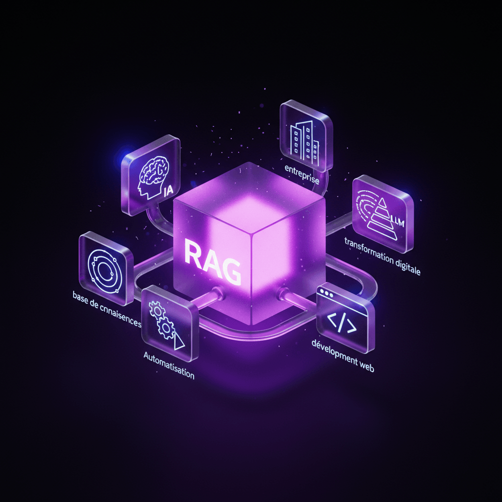 Schematic illustration of how RAG works for businesses