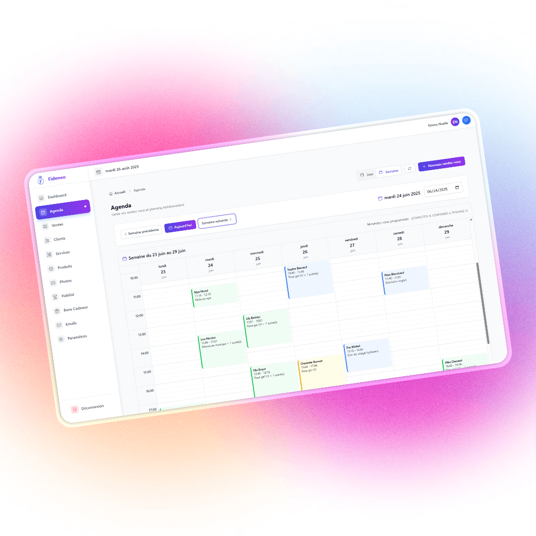 Fideneo - Agenda