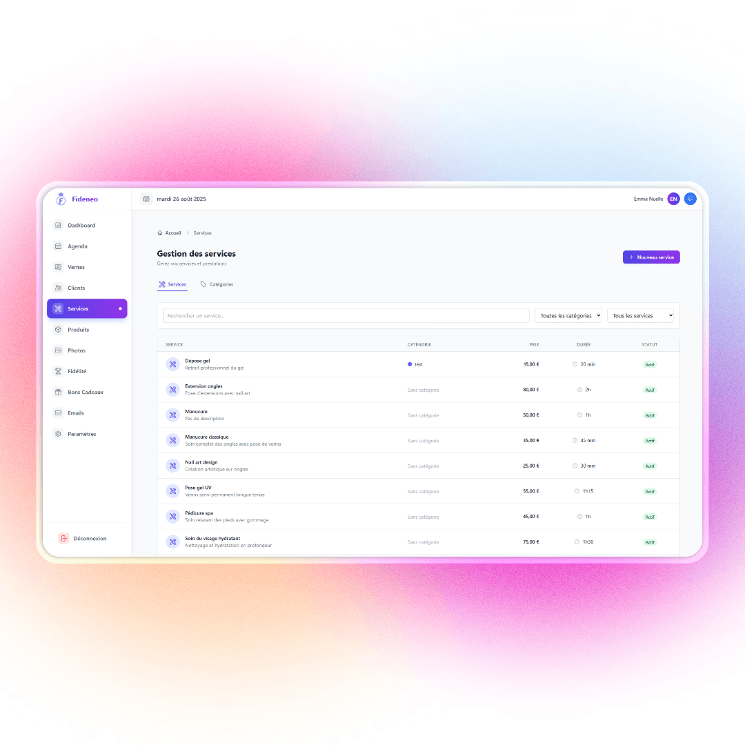 Fideneo - Services