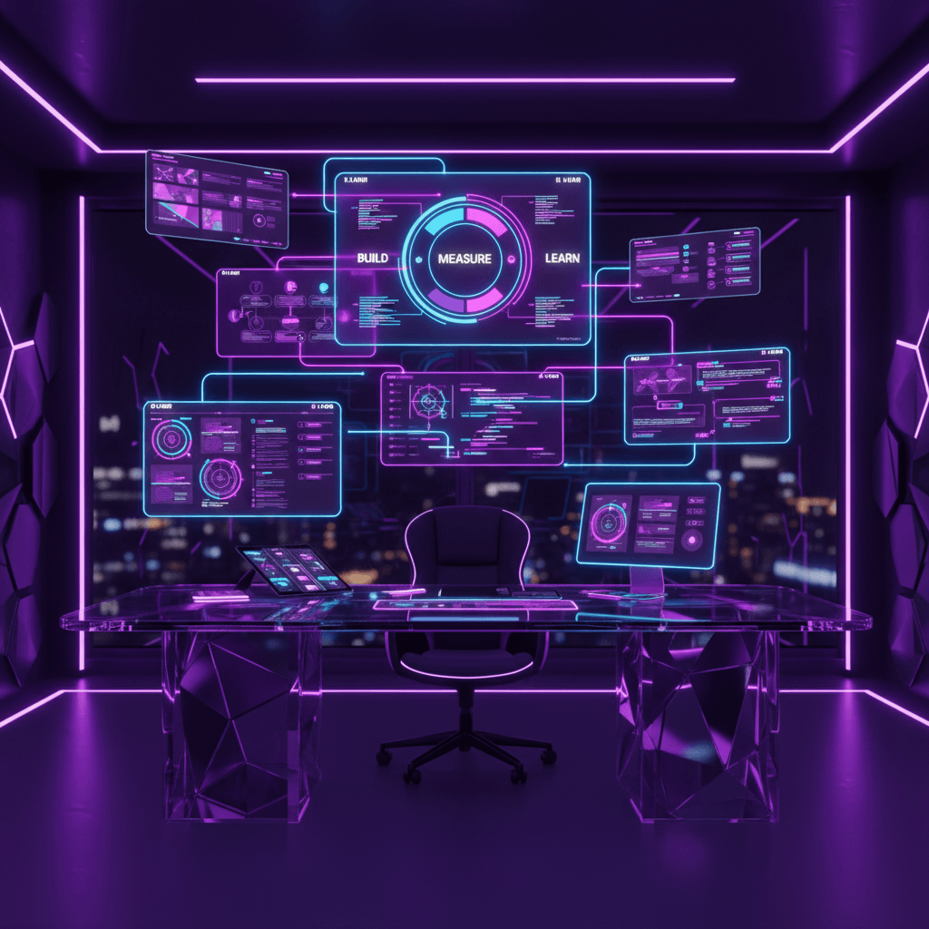 Processus Lean UX avec cycles itératifs et collaboration équipe